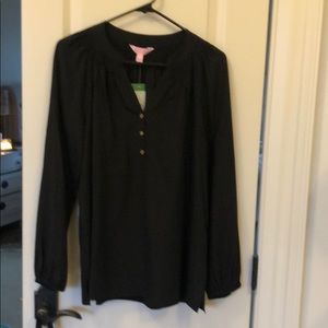 Brand new in stores now black lily Pulitzer blouse